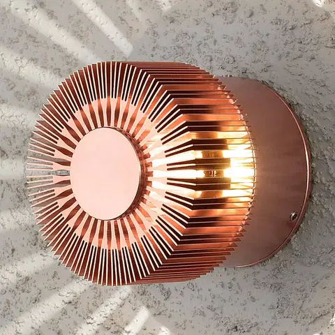 Vonkajšie nástenné svietidlá Konstsmide LED svietidlo Monza kruhové medené 9 cm