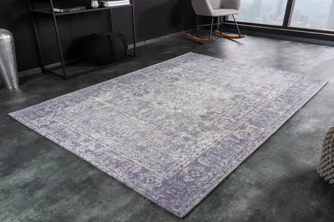 Koberce LuxD Dizajnový koberec Saniyah 230 x 160 cm modrý - bavlna-ženilka