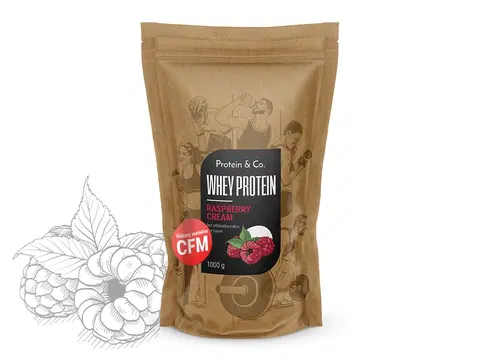 Proteíny Protein&Co. CFM Whey protein 80 1000 g PRÍCHUŤ: Raspberry cream