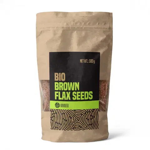 Orechy a semienka VanaVita BIO ľanové semená hnedé 500 g