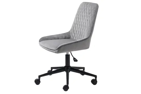 Kancelárske stoličky Furniria Dizajnová kancelárska stolička Dana sivý zamat