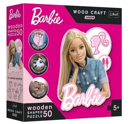 Do 99 dielikov Trefl Drevené puzzle Junior - Krásna Barbie 50 Trefl