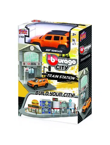Hračky - autodráhy a garáže pre autíčka BBURAGO - Bburago 1:43 BBURAGO CITY, Train Station