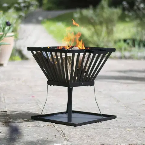 Záhradné ohniská Prenosné ohnisko čierna Dekorhome