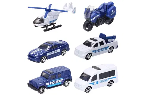 Hračky - autíčka WIKY - Auto policajné jednotky kovové 7cm, Mix Produktov
