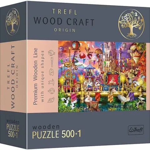 Hračky puzzle TREFL - Drevené puzzle 501 - Zázračný svet
