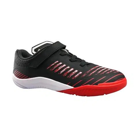 detské tenisky Detská futsalová obuv Ginka 500 čierno-červená