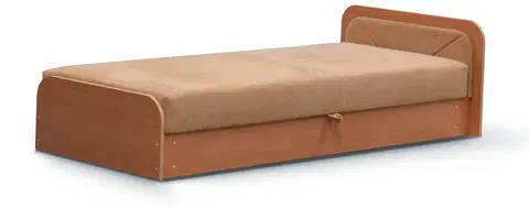 Postele NABBI Pinerolo 80 P jednolôžková posteľ (váľanda) s úložným priestorom svetlohnedá