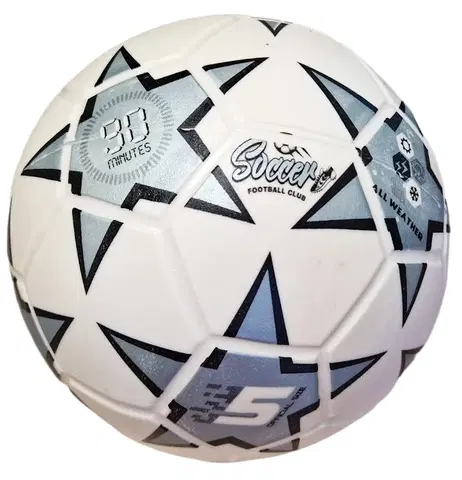 Hračky - Lopty a loptové hry STAR TOYS - Futbalová lopta Soccer strieborná veľkosť 5