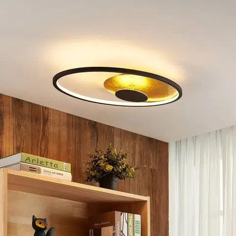 Stropné svietidlá Lindby Lindby Feival stropné LED svietidlo, 61 x 36 cm