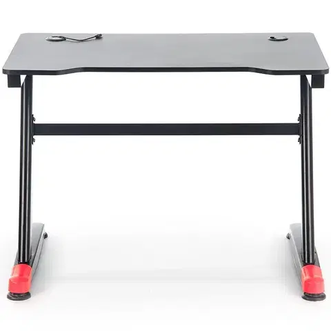 Moderné kancelárske stoly Písací Stôl B-40 Čierna/Červená