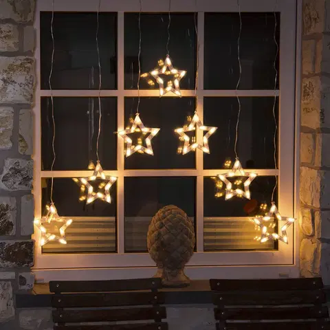 Vianočné osvetlenie Konstsmide Christmas Svetelný LED záves Hviezdy 70-pl.