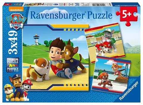 Hračky puzzle RAVENSBURGER - Labková Patrola 3x49 dielikov