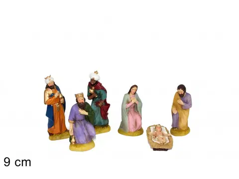Vianočné dekorácie MAKRO - Svätá rodina 6ks