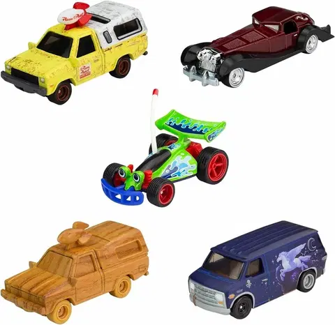 Hračky - autíčka MATTEL -  Hot Wheels 5 ks Prémiový angličák 100. Výročie Disney