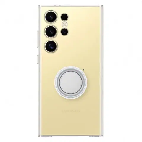 Puzdrá na mobilné telefóny Puzdro Clear Gadget pre Samsung Galaxy S24 Ultra, transparent (s odnímateľným úchytom) EF-XS928CTEGWW