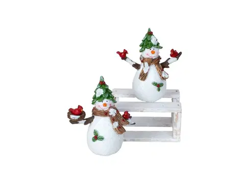 Vianočné dekorácie MAKRO - Snehuliak 10,5cm rôzne druhy