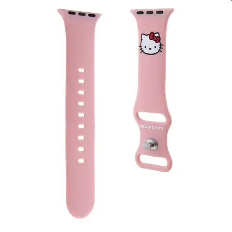 Príslušenstvo k wearables Hello Kitty Liquid Silicone Kitty Head Logo remienok pre Apple Watch 38/40mm, ružový
