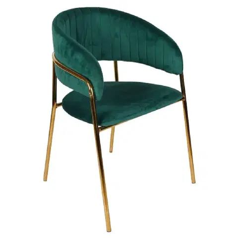 Čalúnené stoličky Stolička Glamour zelená