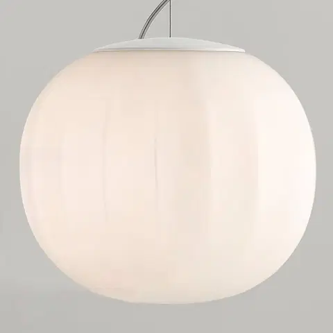 Závesné svietidlá Luceplan Luceplan Lita závesná lampa zavesenie biele Ø 30cm