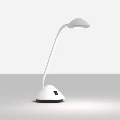Stolové lampy na písací stôl Maul Stolná lampa MAULarc LED s ohybným ramenom, biela