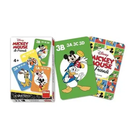 Karty Dino Toys Hracie karty Kvarteto: Mickey a priatelia Dino