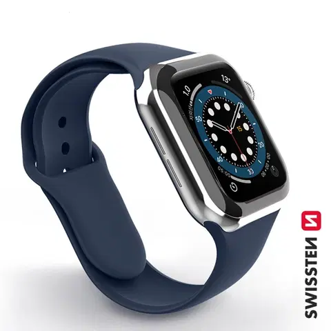 Príslušenstvo k wearables Swissten silikónový remienok pre Apple Watch 38-40, modrá