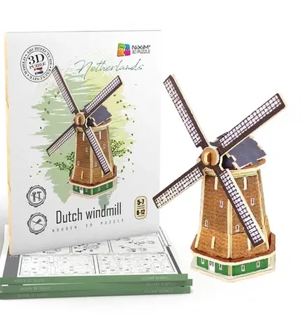 3D puzzle 3D Creative Drevené 3D puzzle Holandský veterný mlyn