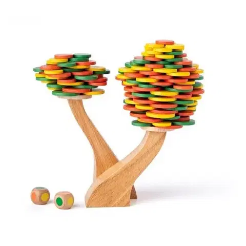 Drevené hračky Woody Balančná hra Strom, 13 cm