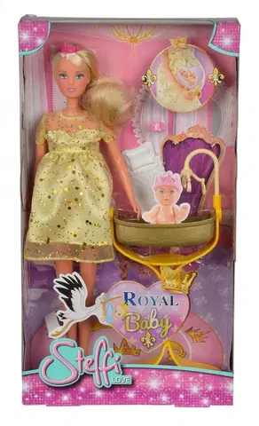 Hračky bábiky SIMBA - Bábika Steffi Royal Baby