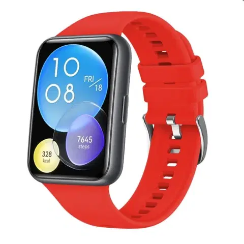 Príslušenstvo k wearables FIXED Silikónový remienok pre Huawei Watch FIT2, červený