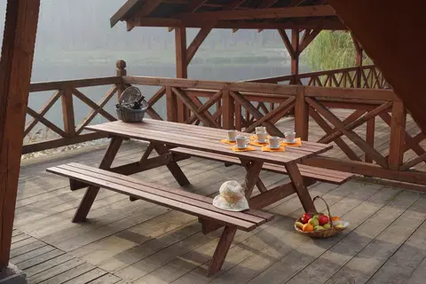Záhradný pivný set - stôl a lavica set PIKNIK - 220cm ROJAPLAST