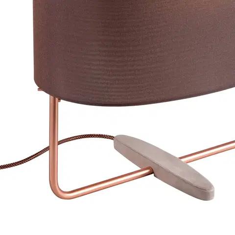 Lampy na nočný stolík Carpyen Stolová lampa Margot výška 55 cm baklažánová medená sivá