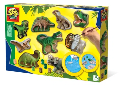 Kreatívne a výtvarné hračky SES - Odlievanie a maľovanie - dinosaury