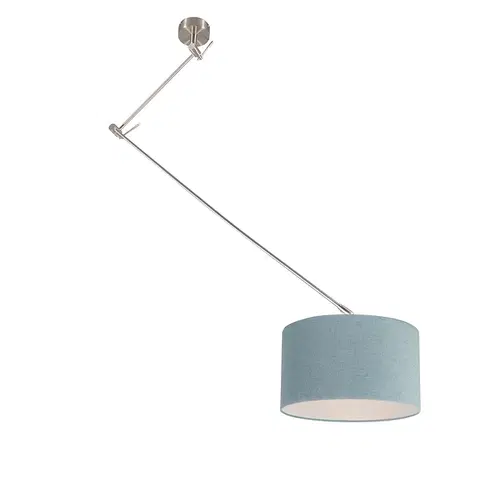 Zavesne lampy Moderné závesné svietidlo oceľové s tienidlom minerálne 35 cm - Blitz I.
