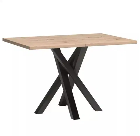 Jedálenské stoly CAROLYN industriálny rozkladací jedálenský stôl 80x120/160