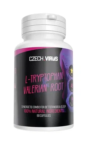 Vitamíny a minerály L-Tryptophan Valerian Root - Czech Virus 90 kaps.