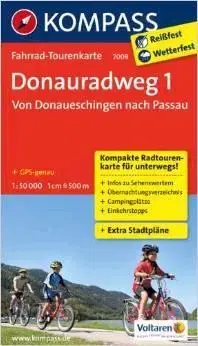 Voda, lyže, cyklo Donauradweg 1, Von Donaueschingen nach Passau 1:50T 7009 NKOM