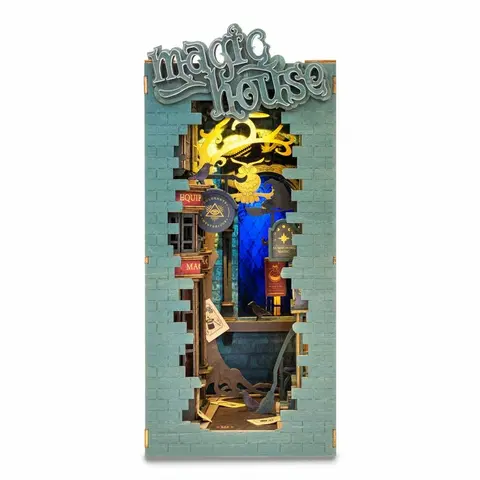 Drevené hračky RoboTime Miniatúra domčeka Kúzelnícka ulička