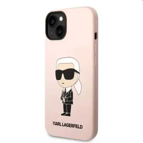 Puzdrá na mobilné telefóny Zadný kryt Karl Lagerfeld Liquid Silicone Ikonik NFT pre Apple iPhone 14 Plus, ružové 57983112391
