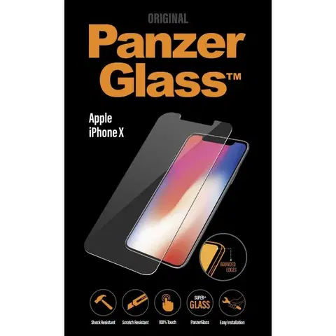 Tvrdené sklá pre mobilné telefóny Ochranné temperované sklo PanzerGlass pre Apple iPhone X/Xs 2622