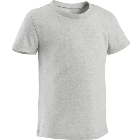 nohavice Tričko 100 s krátkym rukávom na cvičenie pre najmenších sivé