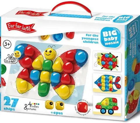 Kreatívne a výtvarné hračky FAR FAR LAND - Veľká mozaika pre deti Motýľ 27ks