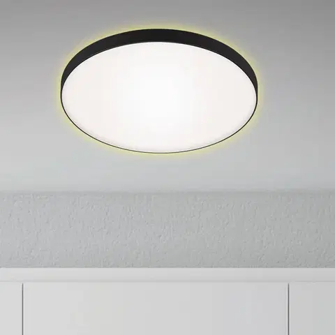 Stropné svietidlá Briloner Stropné LED svetlo Flet s podsvietením, Ø 35,5 cm