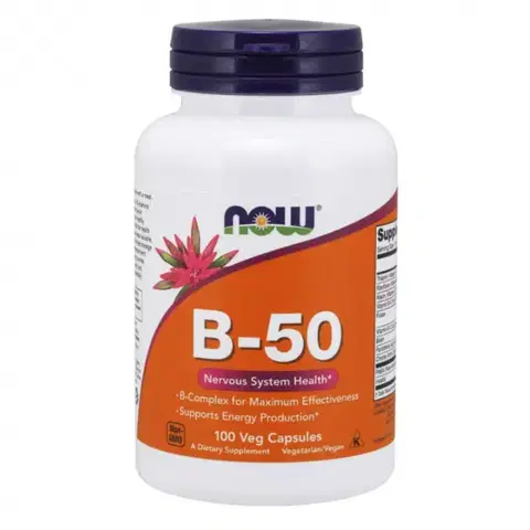 Vitamíny B NOW foods Vitamin B-50 100 kaps.