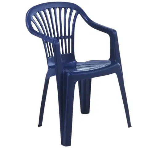 Záhradné plastové kreslá Záhradná stolička Scilla modrý