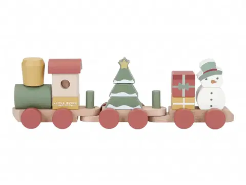 Drevené hračky LITTLE DUTCH - Vianočný vláčik
