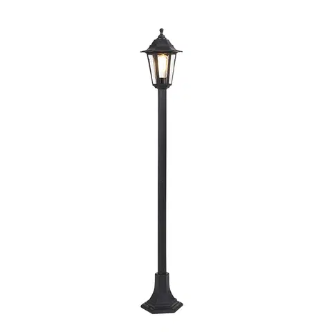 Zahradne stlpove lampy Romantický lucerna čierna IP44 - New Haven
