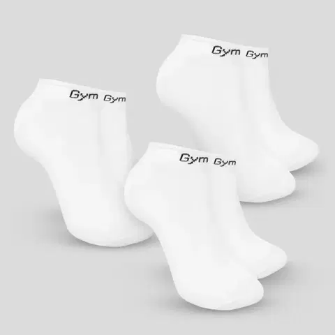Spodné prádlo a plavky GymBeam Ponožky Ankle Socks 3Pack White  M/L