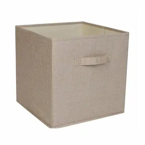 Úložné boxy Compactor Skladací úložný box do police Sandy 31 x 31 x 31 cm, béžová